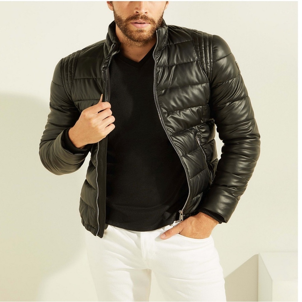 New Guess Smart Stretch Puffer Jacket SZ M